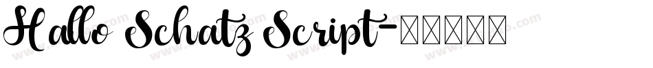 Hallo Schatz Script字体转换